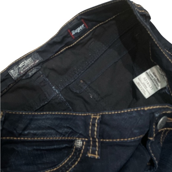 SILVER JEANS SUKI MID SUPER SKINNY Dark Blue Women's Jeans size 18 L31 - Picture 3 of 4